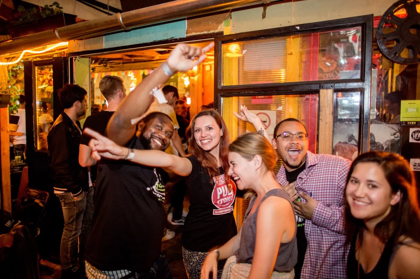 Real crowd from a recent crawl — The courtyard crew